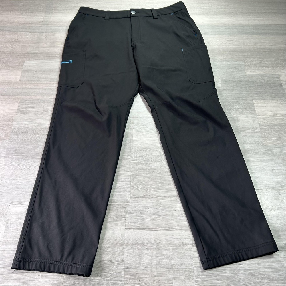 Amazon Pants Mens 39x32 Black Cargo Stretch Workwear Microfiber Pockets